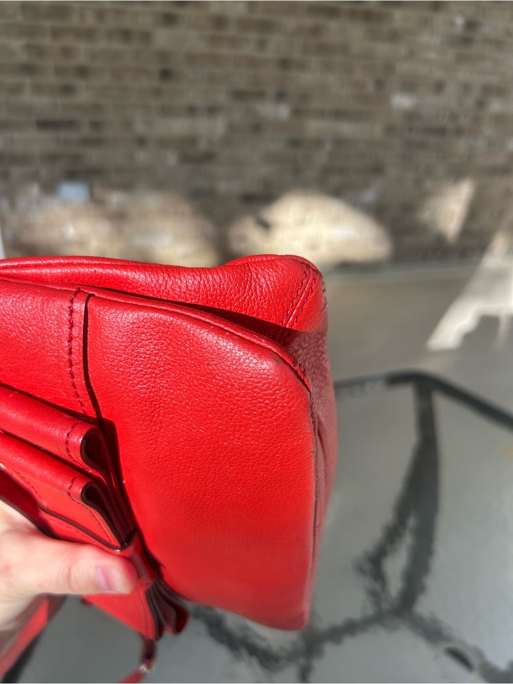 Kate Spade Bow Terrace Celina Red Pebbled Leather Crossbody Bag - Picture 5 of 10